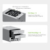 Beelink ME Pro Mini PC NAS, Intel N150, 16G LPDDR5, 1T SSD, 3 emplacements SSD M.2 + 2 Baies pour disques durs, Max 72TB, Double