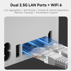 Beelink me mini pc, nas de bureau, intel alder lake n95 (4c/4t, jusqu'à 3,4 ghz), 12 go lpddr5, ssd m.2 64 go, mini-ordinateur, 