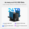 Beelink me mini pc, nas de bureau, intel alder lake n95 (4c/4t, jusqu'à 3,4 ghz), 12 go lpddr5, ssd m.2 64 go, mini-ordinateur, 