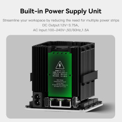 Beelink me mini pc, nas de bureau, intel alder lake n95 (4c/4t, jusqu'à 3,4 ghz), 12 go lpddr5, ssd m.2 64 go, mini-ordinateur, 