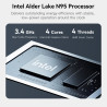 Beelink me mini pc, nas de bureau, intel alder lake n95 (4c/4t, jusqu'à 3,4 ghz), 12 go lpddr5, ssd m.2 1 to, mini-ordinateur, 6