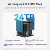 Beelink me mini pc, nas de bureau, intel alder lake n95 (4c/4t, jusqu'à 3,4 ghz), 12 go lpddr5, ssd m.2 1 to, mini-ordinateur, 6