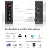 BOSGAME E4 Home-Office-Mini PC, Ryzen 5 3550H (jusqu'à 3,7 GHz, meilleur que le N150), 16 Go RAM DDR4, SSD NVMe 512 Go, Mini Ord