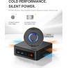 BOSGAME E4 Home-Office-Mini PC, Ryzen 5 3550H (jusqu'à 3,7 GHz, meilleur que le N150), 16 Go RAM DDR4, SSD NVMe 512 Go, Mini Ord