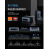 BOSGAME P4 Windows 11 Pro Dual 2.5G LAN Gaming PC AMD Ryzen 7 5700U, 8C/16T jusqu'à 4,3 GHz, 32 Go de RAM DDR4, SSD PCIe 3.0 1 t