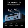 BOSGAME P4 Windows 11 Pro Dual 2.5G LAN Gaming PC AMD Ryzen 7 5700U, 8C/16T jusqu'à 4,3 GHz, 32 Go de RAM DDR4, SSD PCIe 3.0 1 t