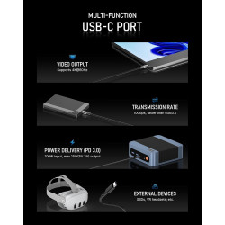 BOSGAME P4 Windows 11 Pro Dual 2.5G LAN Gaming PC AMD Ryzen 7 5700U, 8C/16T jusqu'à 4,3 GHz, 32 Go de RAM DDR4, SSD PCIe 3.0 1 t