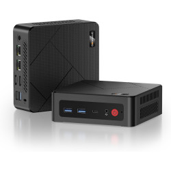BOSGAME P1 Windows 11 Pro Light Gaming PC, AMD Ryzen 7 5700U, 8C/16T jusqu'à 4,3 GHz, 32 Go RAM DDR4, SSD PCIe 3.0 de 512 Go, Tr
