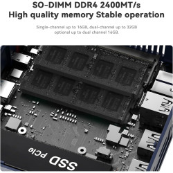 Beelink SER3 Mini PC, processeur AMD Ryzen 3 3200U (2C/4T, jusqu'à 3.5 GHz), 16 Go de RAM 500 Go SSD, HDMI/DP/WiFi5/BT 5.0/RJ45 