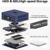 Beelink SER3 Mini PC, processeur AMD Ryzen 3 3200U (2C/4T, jusqu'à 3.5 GHz), 16 Go de RAM 500 Go SSD, HDMI/DP/WiFi5/BT 5.0/RJ45 