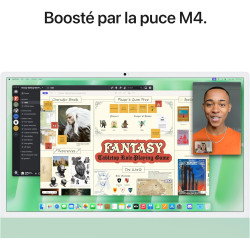 Apple iMac Ordinateur de Bureau Tout-en-Un avec Puce M4, CPU 10 cœurs et GPU 10 cœurs : Conçu pour Apple Intelligence, écran Ret