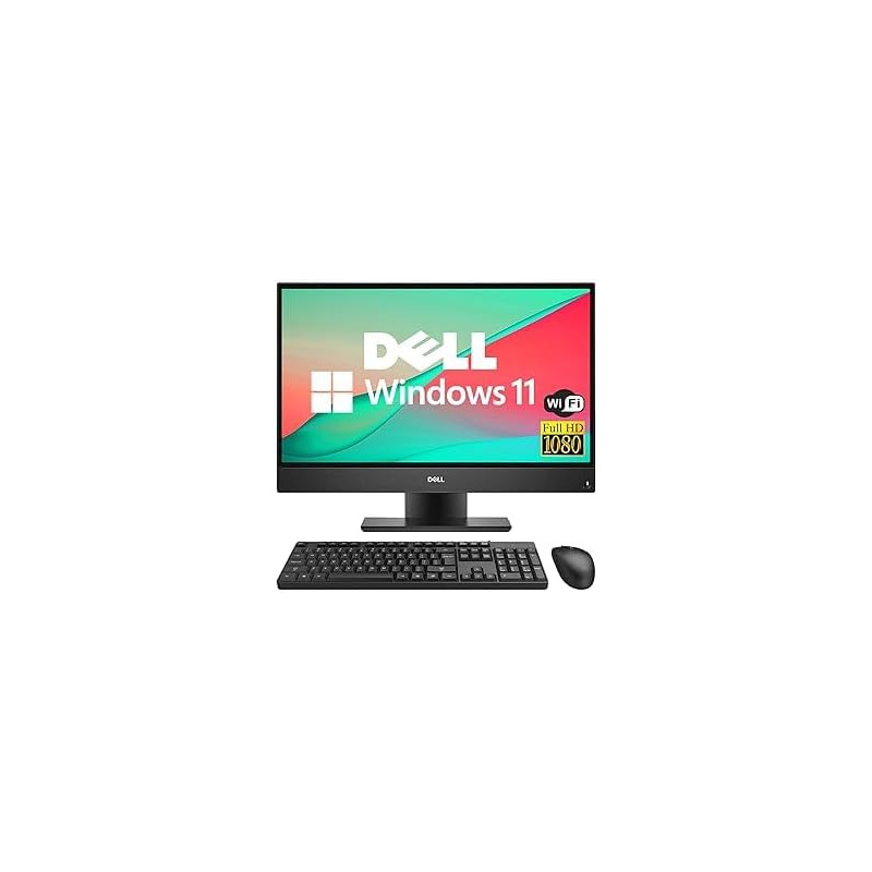 Dell optiplex 5260 ordinateur de bureau tout-en-un 21,5" fhd, intel core i5-8400, 8 go de ram, ssd 256 go, wifi, bleutooth, clav