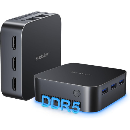 Noirview mp80 mini pc w-11 pro intel 12e génération n97, 16 go ddr5(avancée, 35% plus rapide que la ddr4), 1 to ssd mini ordinat