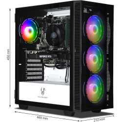 Ankermann Phantom Gaming V3 | AMD Ryzen 5 5500 | Nvidia GeForce RTX 3050 6Go | 16Go RAM | 1To NVMe SSD | Windows 11 | WiFi | Lib