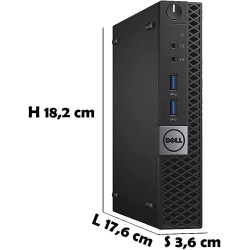 Micro PC Desktop DELL OptiPlex 7040 | Core i7 bis 3 60 GHz Windows 11 Pro | 16 GB RAM SSD 240 GB | USB 3 1 HDMI Mini Computer Fe