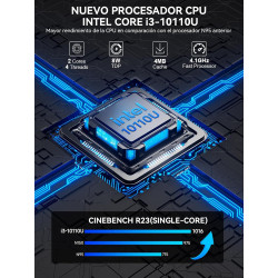 GMKtec G3 Pro Mini PC, 3 ans d'assistance, avec Intel i3-10110U (jusqu'à 4,1 GHz, supérieur au 4300U/3250U), Mini Ordinateur ave