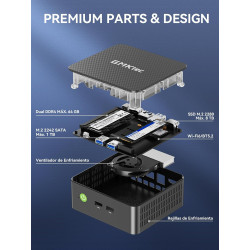 GMKtec G3 Pro Mini PC, 3 ans d'assistance, avec Intel i3-10110U (jusqu'à 4,1 GHz, supérieur au 4300U/3250U), Mini Ordinateur ave