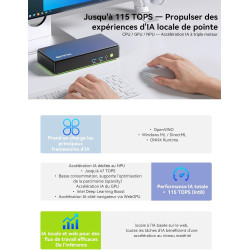 GMKtec K13 Mini PC Intel Ultra 7 256V|LAN 5G|Alimentation PD (8C/8T jusqu'à 4,8 GHz) Mini Ordinateur avec 16 Go DDR5 8533MT/s 51