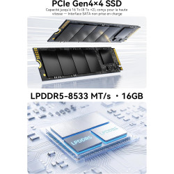 GMKtec K13 Mini PC Intel Ultra 7 256V|LAN 5G|Alimentation PD (8C/8T jusqu'à 4,8 GHz) Mini Ordinateur avec 16 Go DDR5 8533MT/s 51