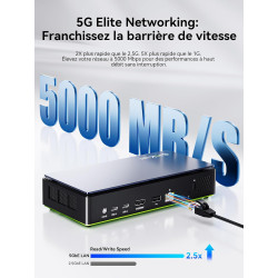 GMKtec K13 Mini PC Intel Ultra 7 256V|LAN 5G|Alimentation PD (8C/8T jusqu'à 4,8 GHz) Mini Ordinateur avec 16 Go DDR5 8533MT/s 51