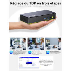 GMKtec K13 Mini PC Intel Ultra 7 256V|LAN 5G|Alimentation PD (8C/8T jusqu'à 4,8 GHz) Mini Ordinateur avec 16 Go DDR5 8533MT/s 51
