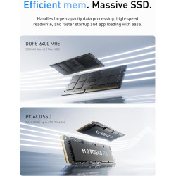 MINIS FORUM Mini PC AI M1 Pro-285H avec Processeur Intel Core Ultra 9 285H (16C/16T, jusqu'à 5,4 GHz), Mini-Ordinateur DDR5 Dual