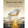 MINIS FORUM M1 Lite-125U Mini PC Barebone avec Intel Core Ultra 5 125U (12C/14T, jusqu'à 4,3 GHz),2 emplacements DDR5,2 emplacem