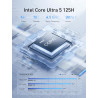 MINIS FORUM Mini PC AI M1 Pro-125H avec Intel Core Ultra 5 125H (14C/18T, jusqu'à 4,5 GHz), Mini Ordinateur de Bureau 32 Go DDR5