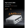 Mini PC MINISFORUM X1-Lite 255 avec AMD Ryzen 7 255 (8C/16T), RAM DDR5 & SSD M.2 Slots, Sorties vidéo 4K HDMI 2.1/DP 1.4/USB 4.0