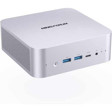 MINIS FORUM Mini PC AI X1-470 AMD Ryzen AI 9 HX470 (12C/24T, jusqu'à 5,2 GHz), 32 Go de RAM DDR5, SSD M.2 de 1 to, HDMI/DP/USB 4