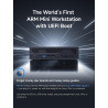 MINIS FORUM Arm Mini Workstation avec Prise en Charge du démarrage UEFI, Arm intégré CP8180 (12C/12T, 2,6 GHz, 45 Tops), 64 Go L