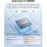 MINIS FORUM Mini PC M1 Plus-128H avec Intel Core i7-12800H (14C/20T, jusqu'à 4,8 GHz), 32Go DDR5 RAM, SSD M.2 de 1To, Triple Aff