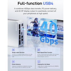 MINIS FORUM Mini PC M1 Plus-128H avec Intel Core i7-12800H (14C/20T, jusqu'à 4,8 GHz), 32Go DDR5 RAM, SSD M.2 de 1To, Triple Aff