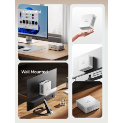 MINIS FORUM DeskMini UM750L Mini PC Slim AMD Ryzen 5 7545U, 16 Go de RAM LPDDR5 + SSD PCIe 4.0 de 1 to,HDMI/DP/USB 4.0, LAN 2,5 