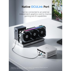 MINIS FORUM UM880 Plus Mini PC Barebone avec AMD Ryzen 7 8845HS (8C/16T, jusqu'à 5,1 GHz), Mini Ordinateur Dual DDR5 RAM M.2 PCI