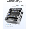 MINIS FORUM UM880 Plus Mini PC Barebone avec AMD Ryzen 7 8845HS (8C/16T, jusqu'à 5,1 GHz), Mini Ordinateur Dual DDR5 RAM M.2 PCI