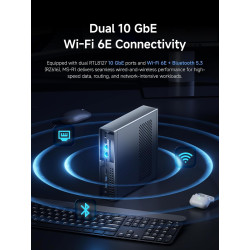 MINIS FORUM Arm Mini Workstation avec Prise en Charge du démarrage UEFI, Arm intégré CP8180 (12C/12T, 2,6 GHz, 45 Tops), 64 Go L