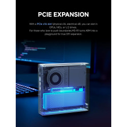 MINIS FORUM Arm Mini Workstation avec Prise en Charge du démarrage UEFI, Arm intégré CP8180 (12C/12T, 2,6 GHz, 45 Tops), 64 Go L