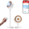 SwitchBot Ventilateur sur pied oscillant, éclairage RGB, 22 dB ultra-silencieux, télécommande, compatible Matter via Hub, débit 