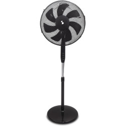 BEPER P206VEN120 Ventilateur sur pied 7 pales, 40 cm, oscillant, 3 vitesses, hauteur réglable jusqu'à 130 cm, base ronde stable,