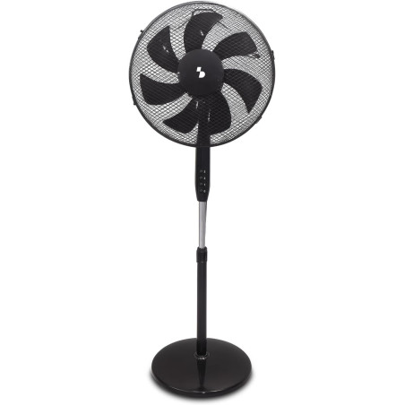 BEPER P206VEN120 Ventilateur sur pied 7 pales, 40 cm, oscillant, 3 vitesses, hauteur réglable jusqu'à 130 cm, base ronde stable,