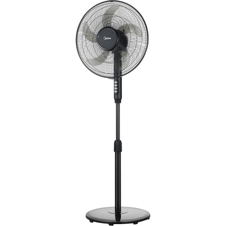 Midea Ventilateur sur Pied 107,5–122 cm, 40 W, 5 pales de 40 cm de diamètre, oscillant, 3 vitesses, hauteur réglable, moteur en 