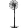 Midea Ventilateur sur Pied 107,5–122 cm, 40 W, 5 pales de 40 cm de diamètre, oscillant, 3 vitesses, hauteur réglable, moteur en 