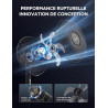 Midea Ventilateur sur Pied 107,5–122 cm, 40 W, 5 pales de 40 cm de diamètre, oscillant, 3 vitesses, hauteur réglable, moteur en 