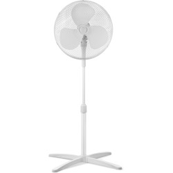 Midea MPF25MW Ventilateur sur pied 40W, Hauteur Réglable Jusqu'à 125 cm，3 Vitesses, Oscillation 90°, Puissant et Silencieux, Idé