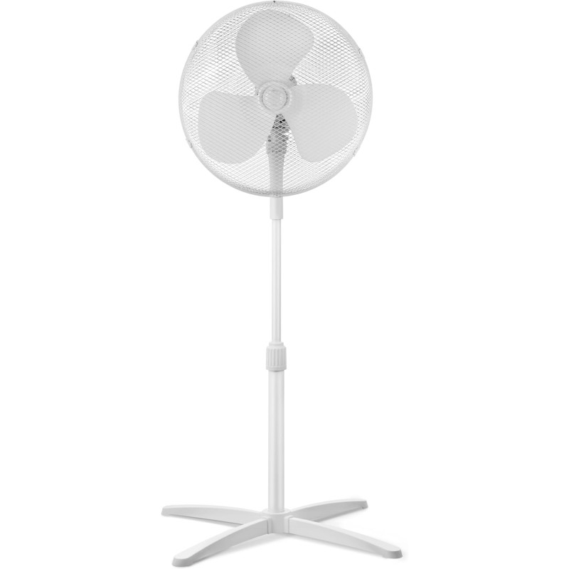 Midea MPF25MW Ventilateur sur pied 40W, Hauteur Réglable Jusqu'à 125 cm，3 Vitesses, Oscillation 90°, Puissant et Silencieux, Idé