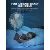 Midea MPF25MW Ventilateur sur pied 40W, Hauteur Réglable Jusqu'à 125 cm，3 Vitesses, Oscillation 90°, Puissant et Silencieux, Idé