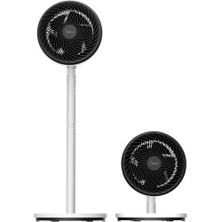 Midea Ventilateur sur pied 4 en 1, hauteur réglable 30-110 cm, oscillant, ultra-silencieux, inclinaison 90°, 3 vitesses, blanc. 