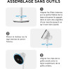 Midea Ventilateur sur pied 4 en 1, hauteur réglable 30-110 cm, oscillant, ultra-silencieux, inclinaison 90°, 3 vitesses, blanc. 