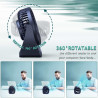 Ventilateur bureau silencieux usb avec Rechargeable Batterie 4000mAh,5 Vitesse petit ventilateur table pour La Chambre,domair,cu